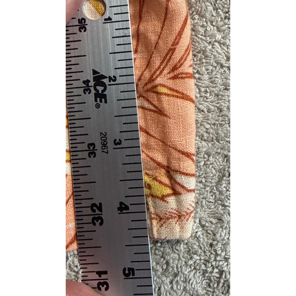 Tahari Womens 100% Linen Tropical Palm Print Shorts Yellow Peach Size 4 - Picture 7 of 7